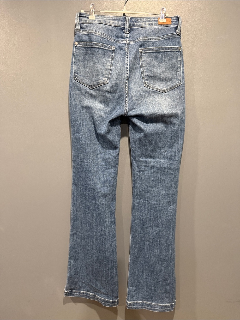 Judy Blue Light Blue Flare Jeans with Front Slit - Picture 7 of 9
